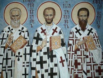 Azi îi prăznuim pe Sfinţii Ierarhi Vasile cel Mare, Grigorie Teologul şi Ioan Gură de Aur